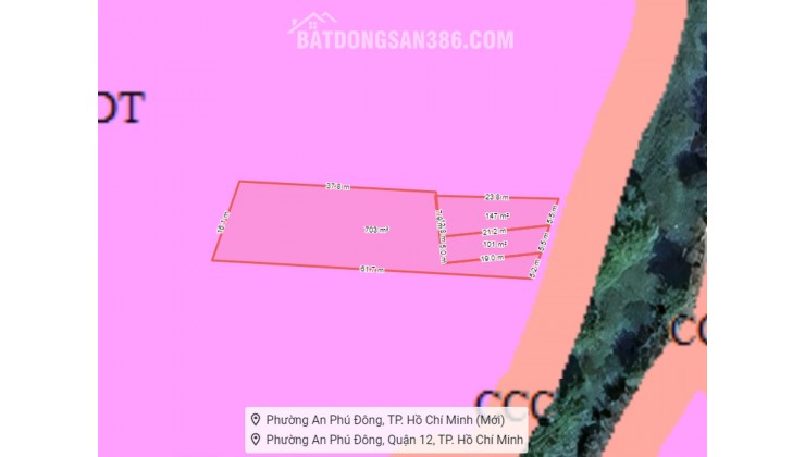 Đất vuông Full TC SHR Đ.8m 955m2 – Vườn Lài Quận 12 SSS